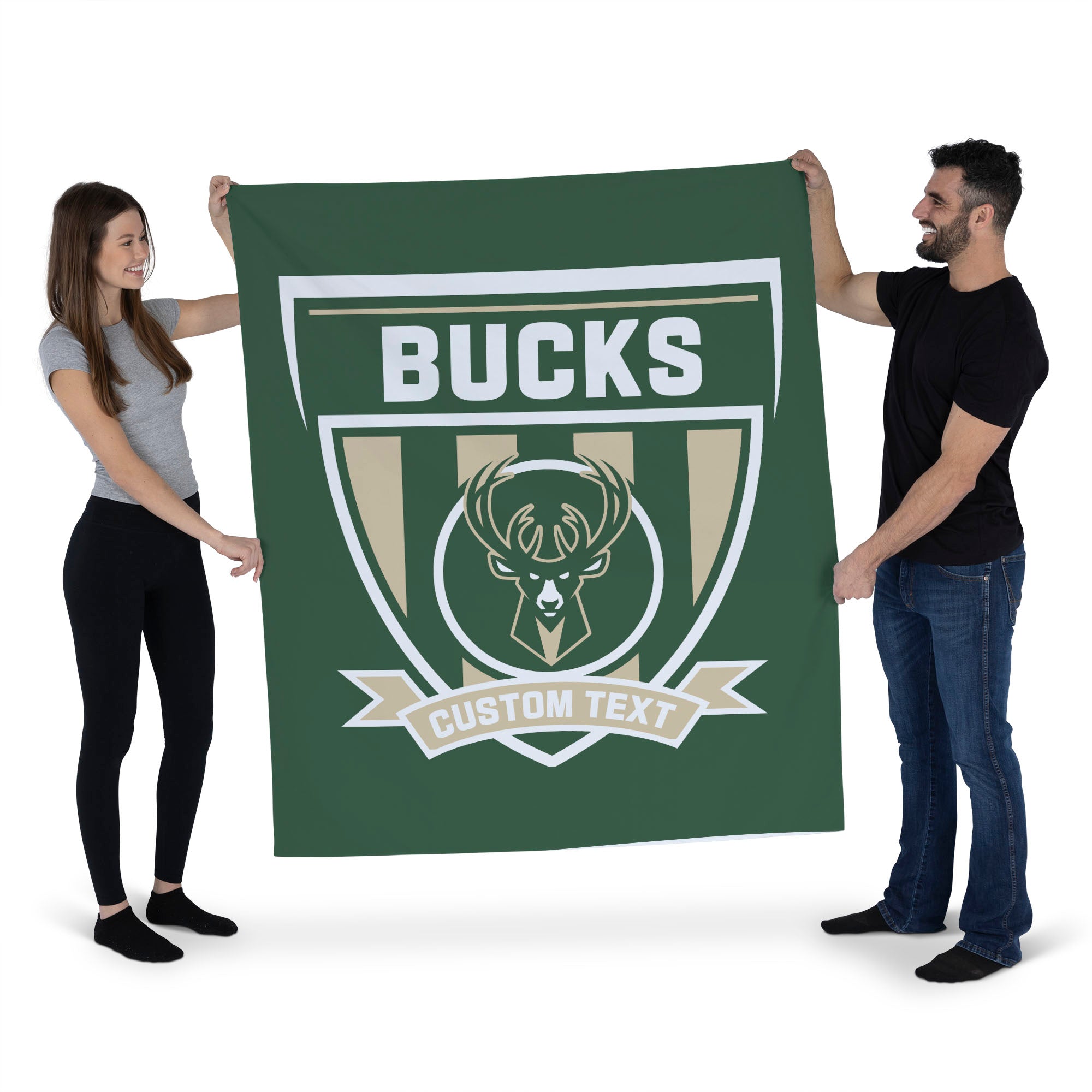 NBA Milwaukee Bucks Allegiance Personalized Wall Hanging 50x60 Inches