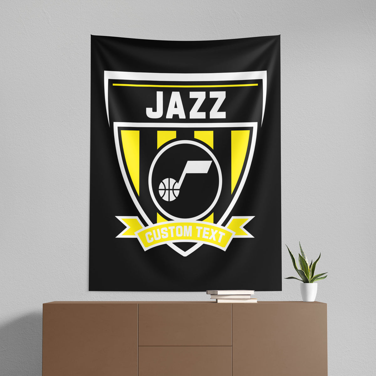 NBA Utah Jazz Allegiance Personalized Wall Hanging 50x60 Inches