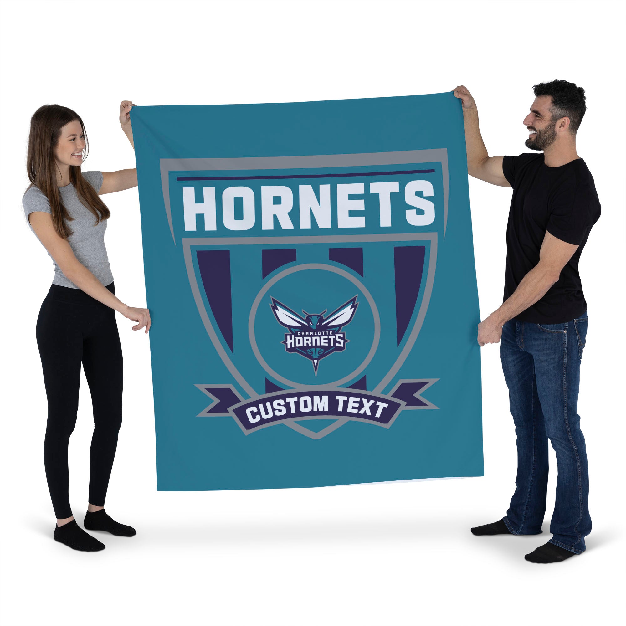 NBA Charlotte Hornets Allegiance Personalized Wall Hanging 50x60 Inches