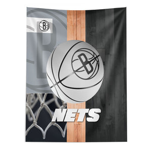 NBA Brooklyn Nets Powerball Wall Hanging 50 x 60 Inches