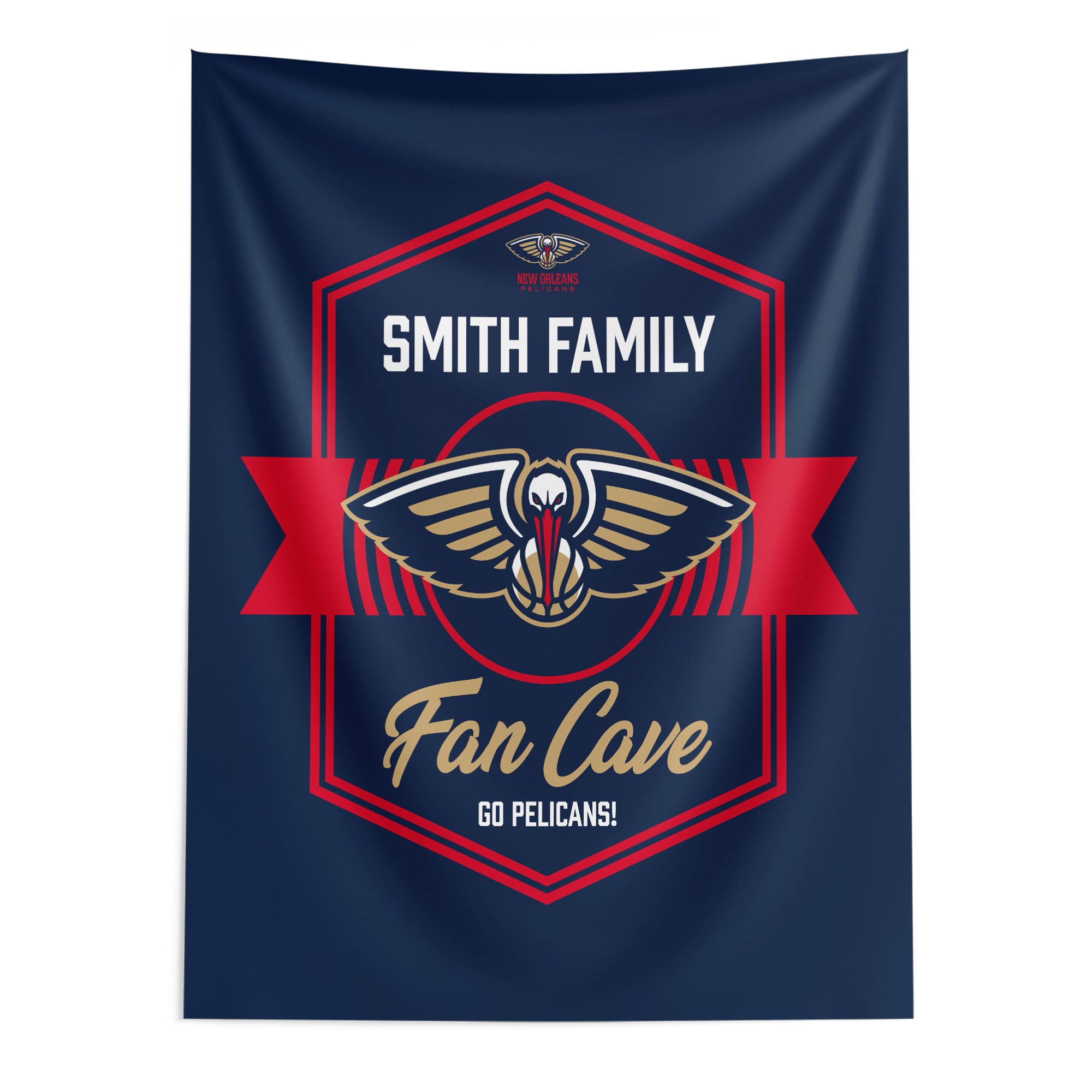 NBA New Orleans Pelicans Dominion Personalized Wall Hanging 50Ã—60 Inches