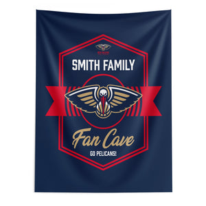 NBA New Orleans Pelicans Dominion Personalized Wall Hanging 50Ã—60 Inches