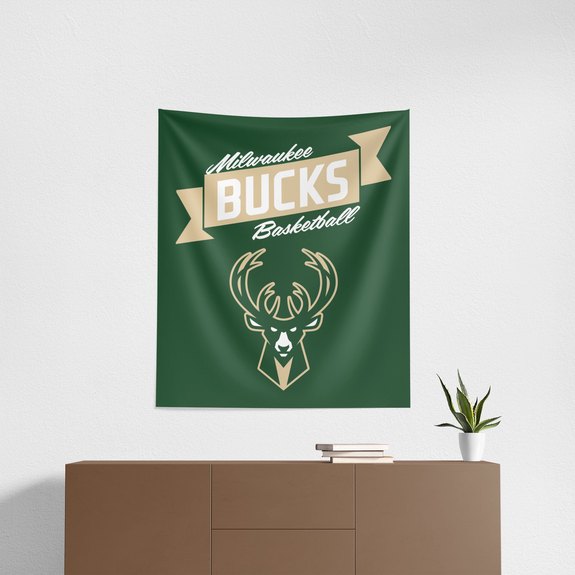 NBA Milwaukee Bucks Premium Wall Hanging 34 x 40 Inches