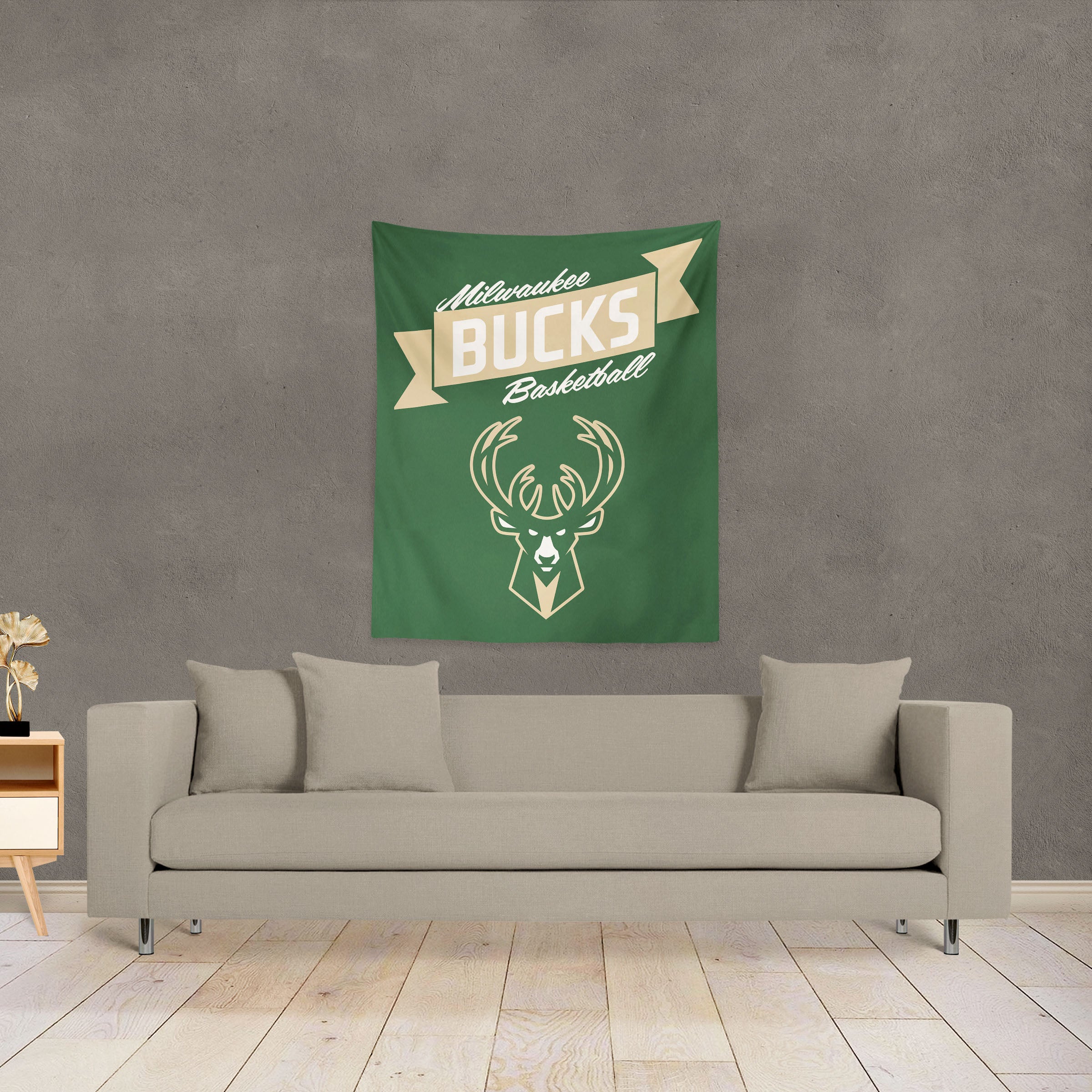 NBA Milwaukee Bucks Premium Wall Hanging 34 x 40 Inches