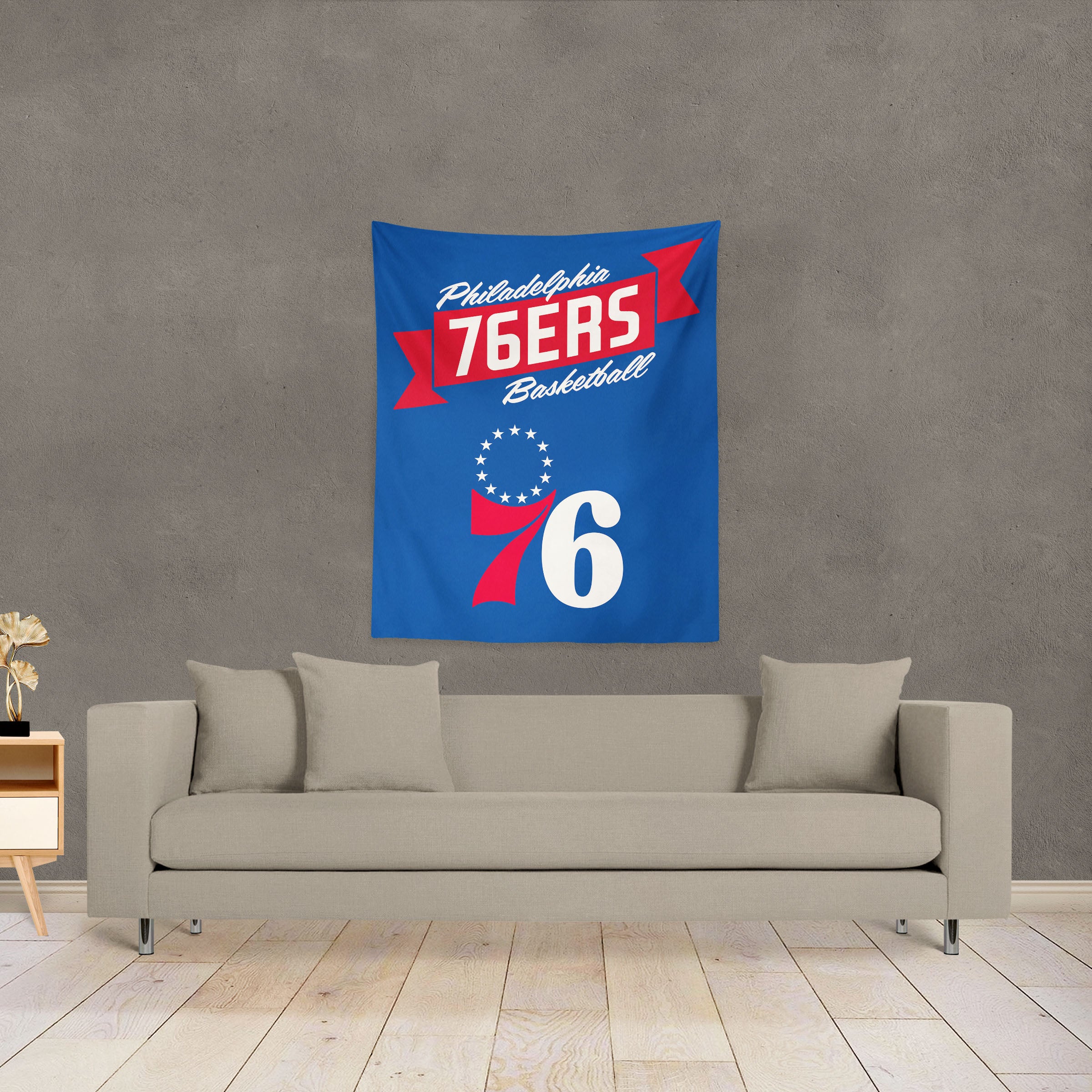 NBA Philadelphia 76ers Premium Wall Hanging 34 x 40 Inches