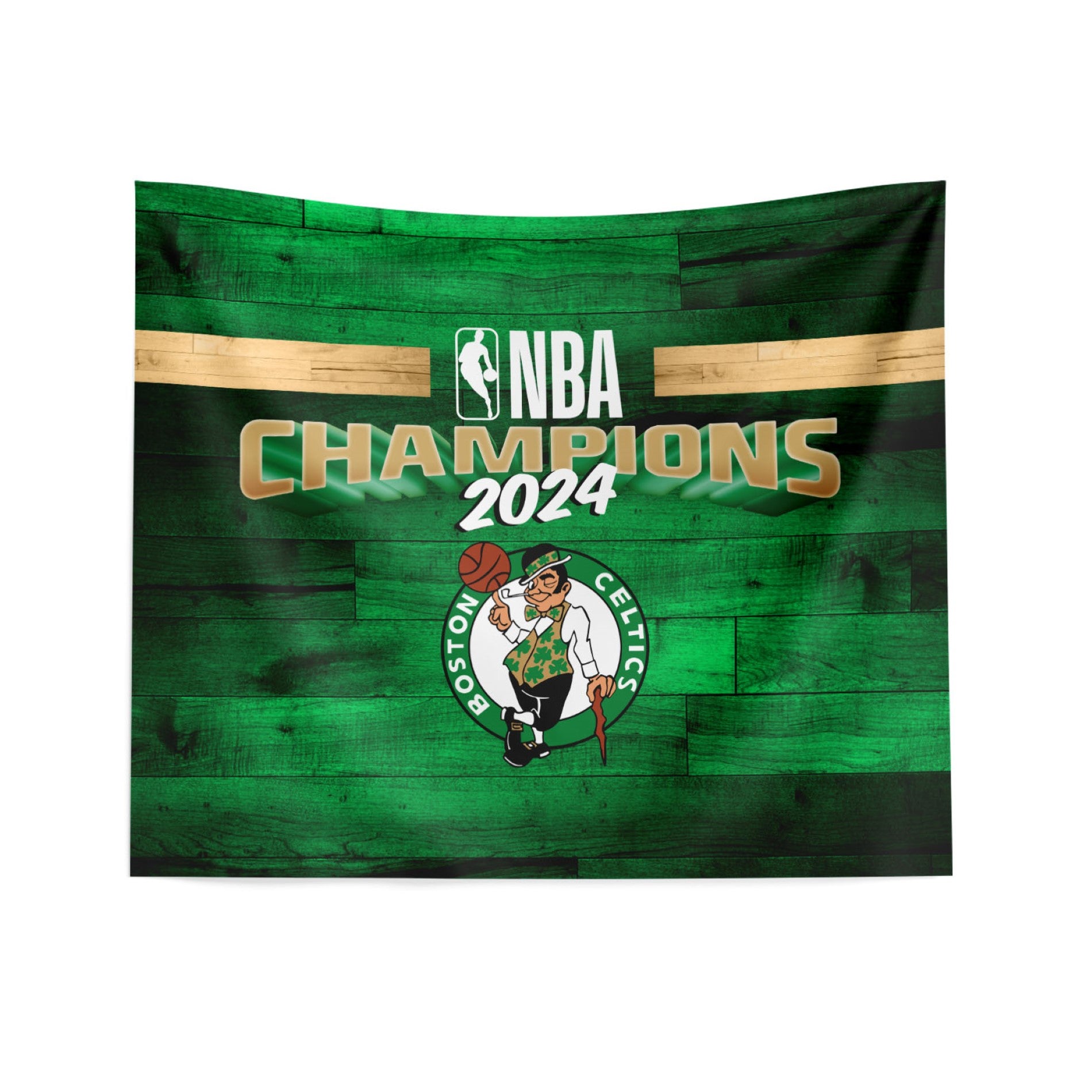 NBA Boston Celtics Hardwood Wall Hanging 34 x 40 Inches