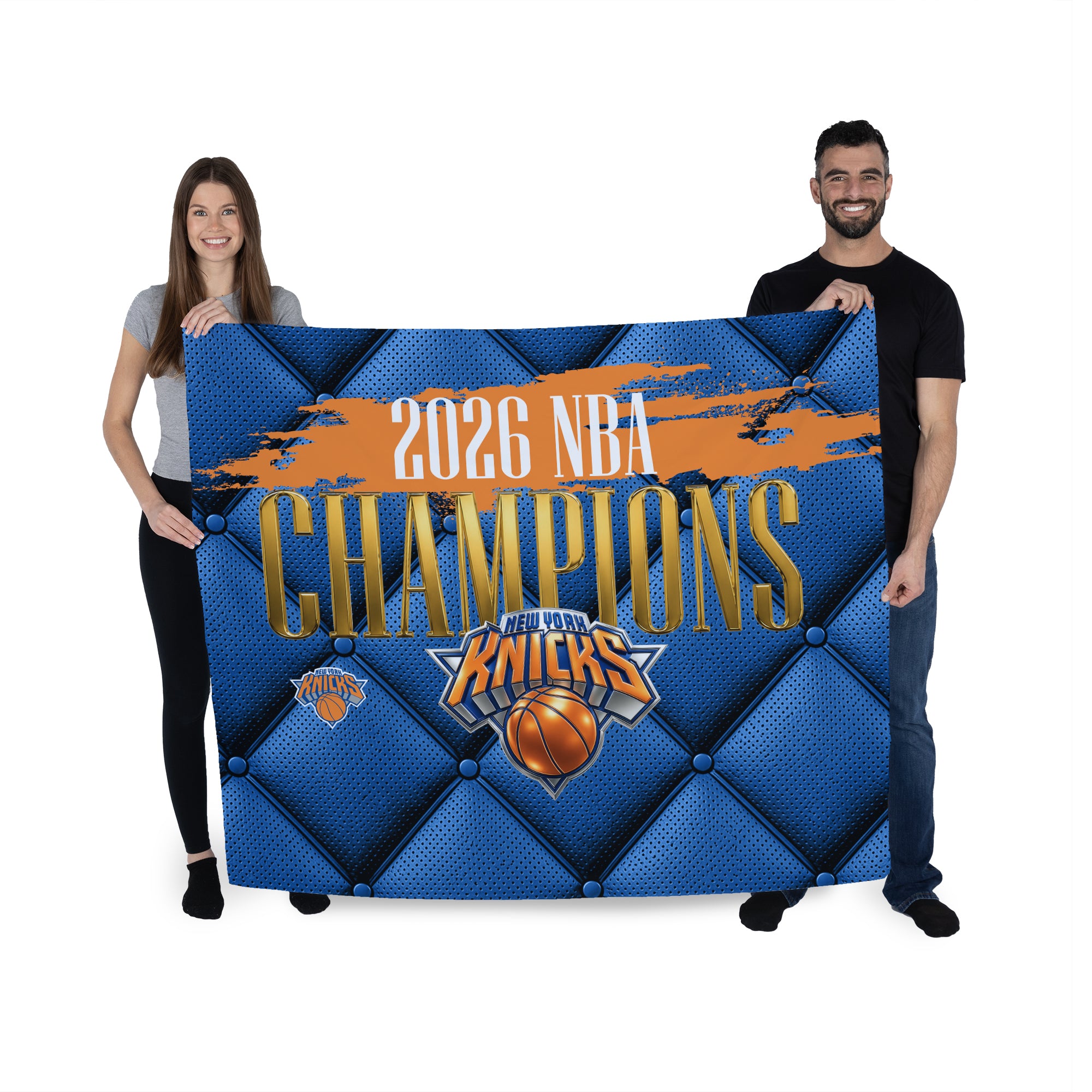 New York Knicks 2026 NBA Champions Radiance Wall Hanging 34x40 inches