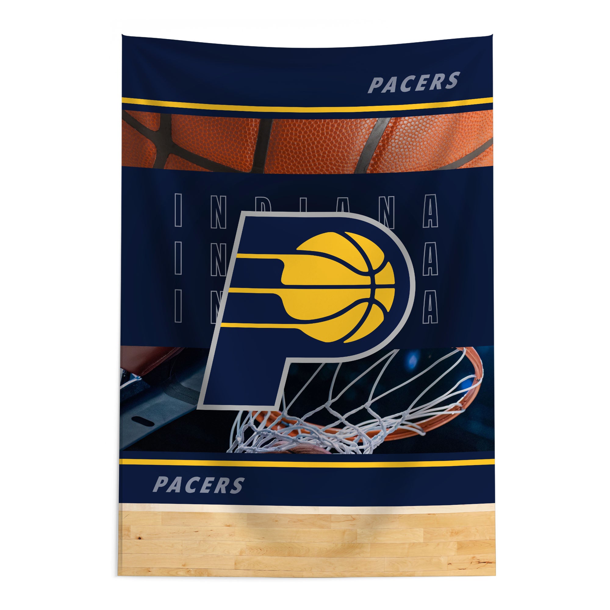 NBA Indiana Pacers Detailed Collage Wall Hanging Tapestry 24x36 inches