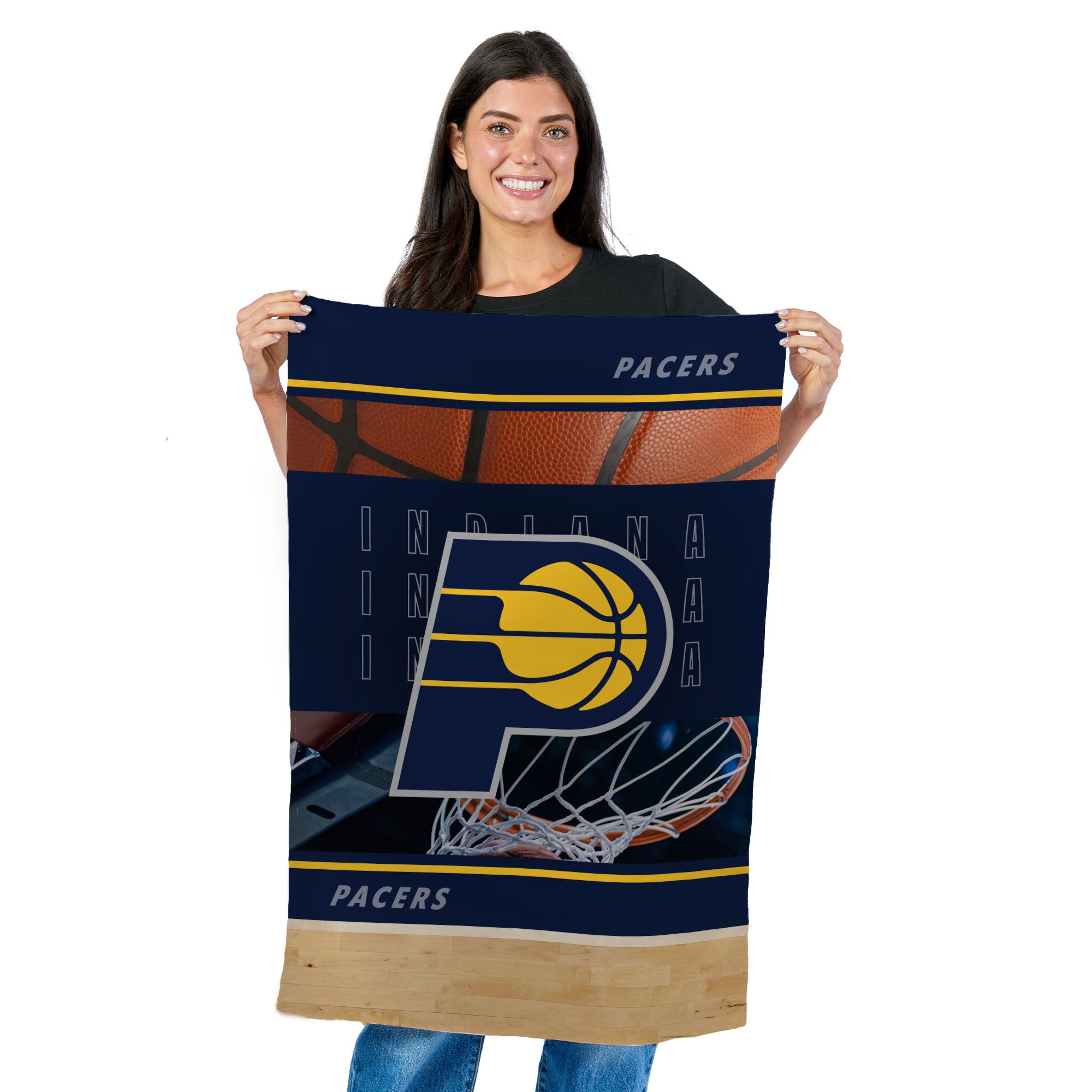 NBA Indiana Pacers Detailed Collage Wall Hanging Tapestry 24x36 inches