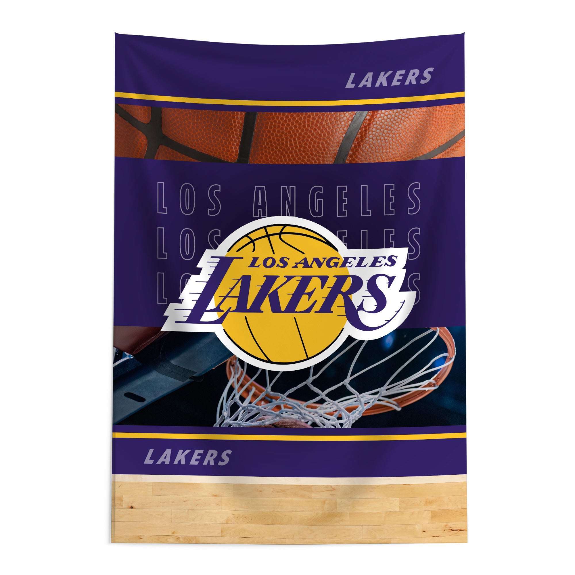 NBA Los Angeles Lakers Detailed Collage Wall Hanging Tapestry 24x36 inches