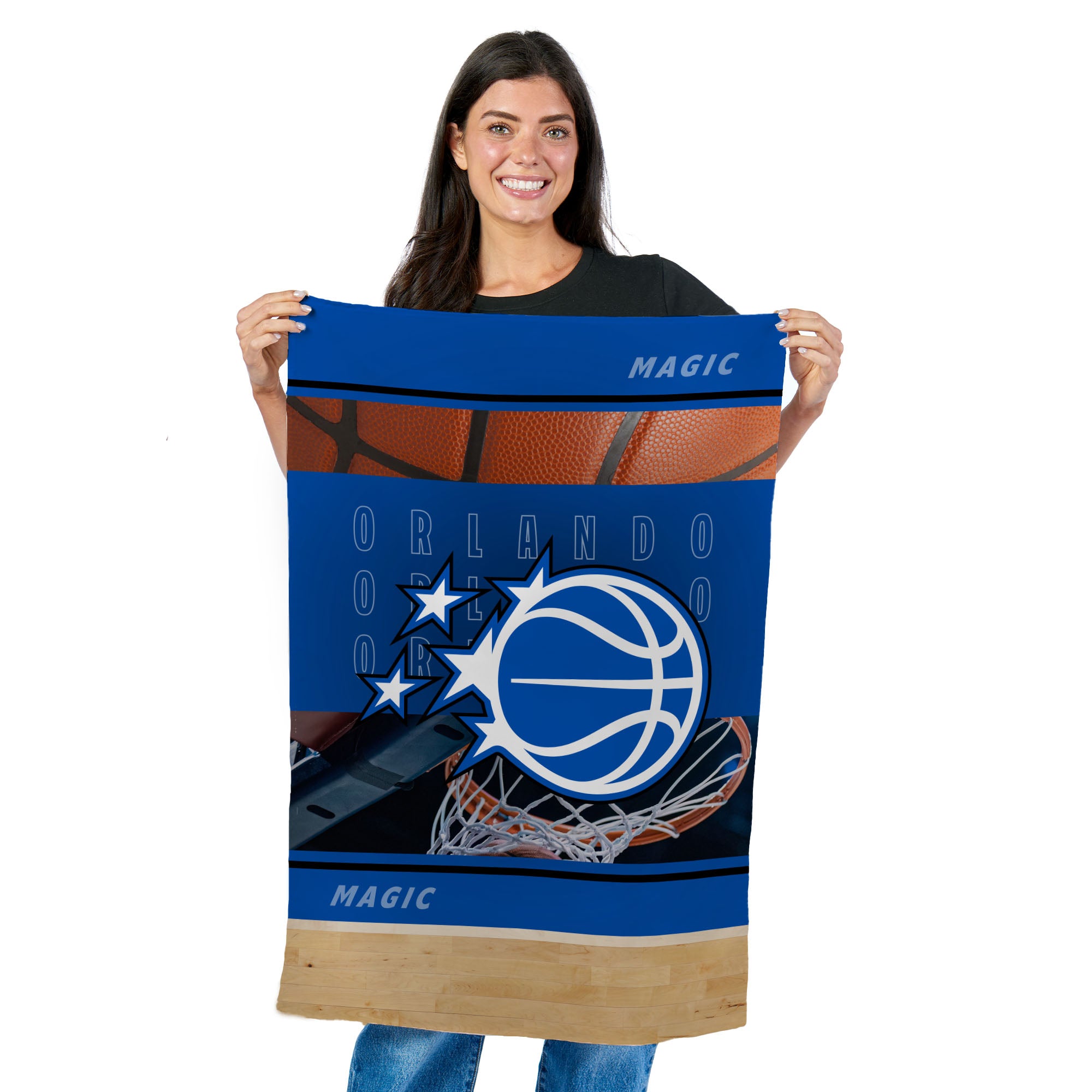 NBA Orlando Magic Detailed Collage Wall Hanging Tapestry 24x36 inches