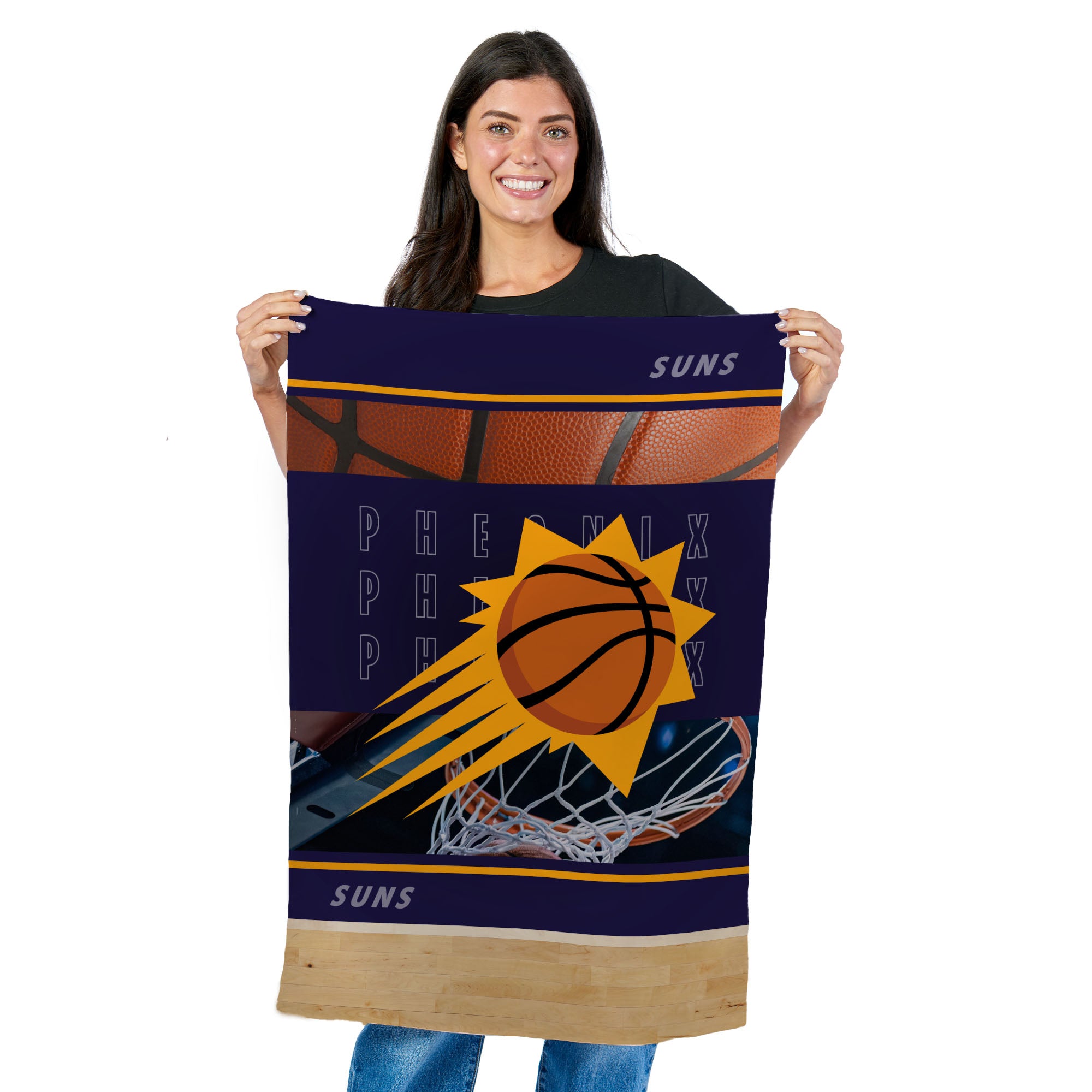 NBA Phoenix Suns Detailed Collage Wall Hanging Tapestry 24x36 inches