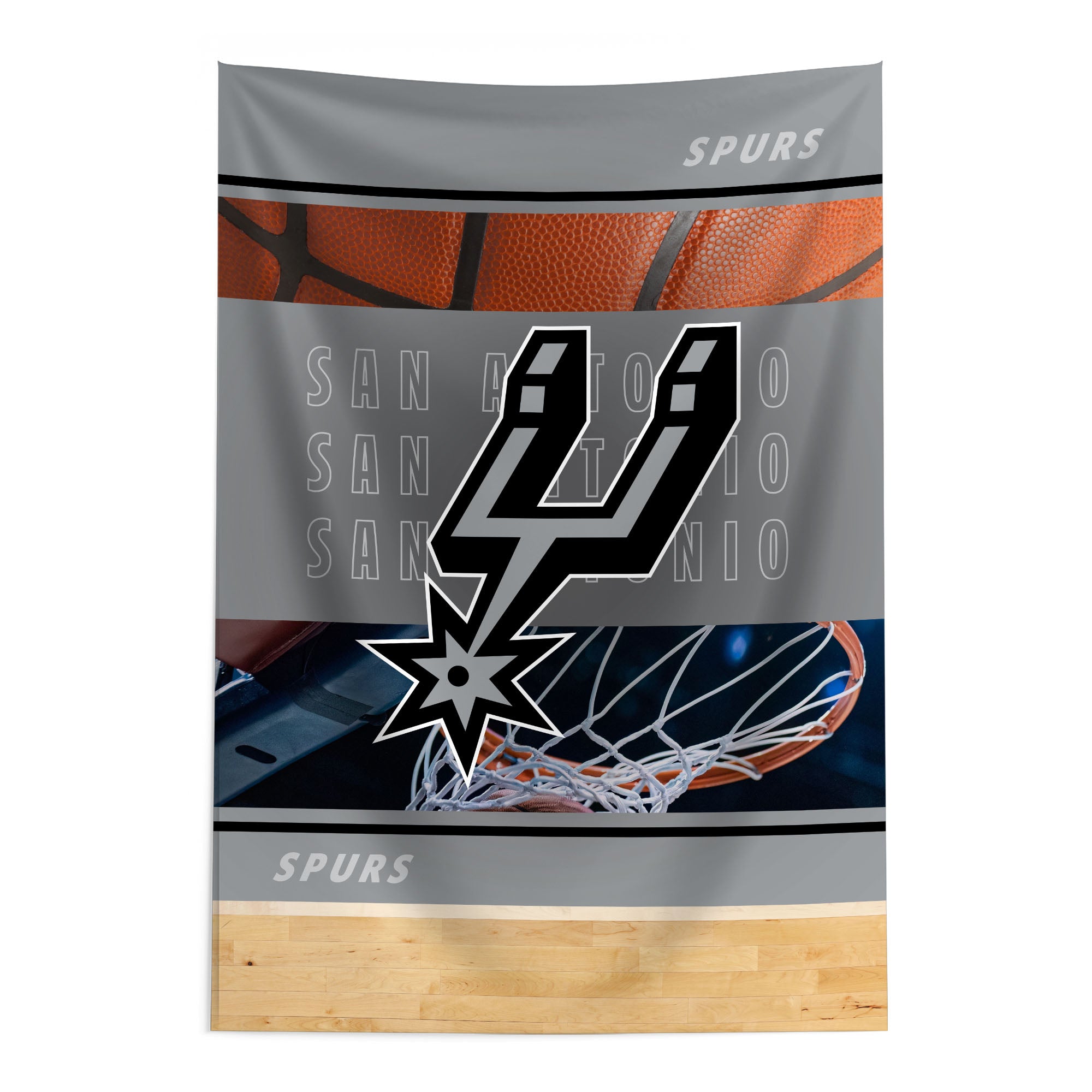 NBA San Antonio Spurs Detailed Collage Wall Hanging Tapestry 24x36 inches