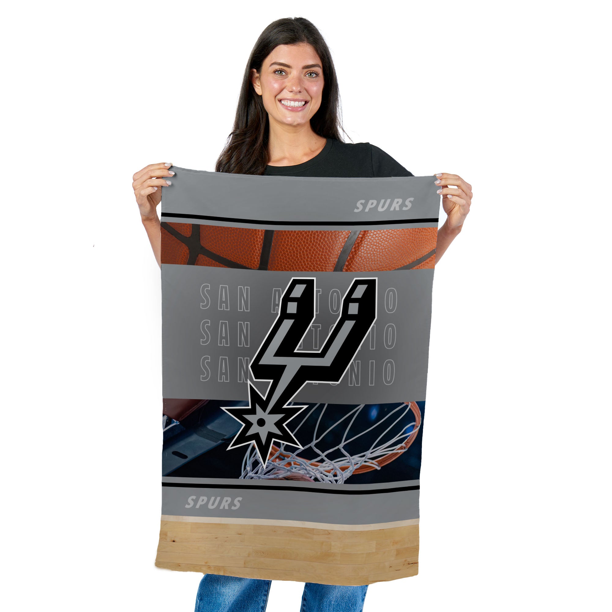 NBA San Antonio Spurs Detailed Collage Wall Hanging Tapestry 24x36 inches