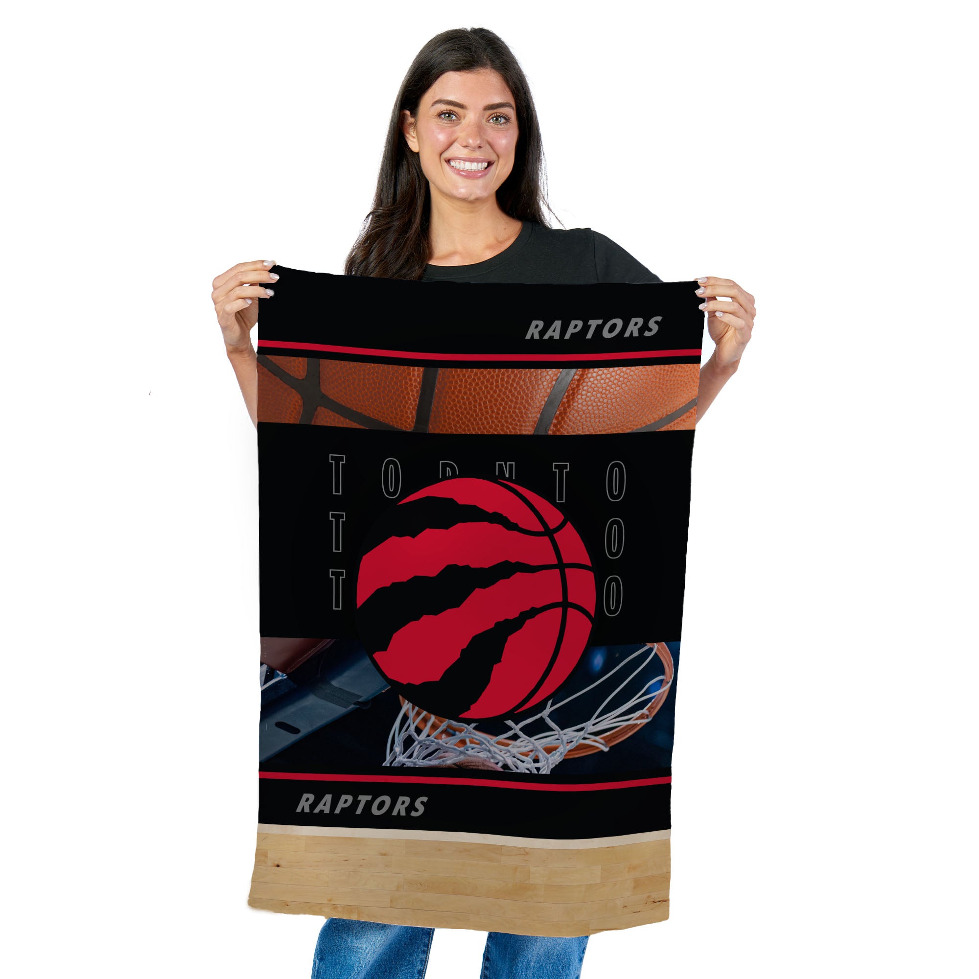 NBA Toronto Raptors Detailed Collage Wall Hanging Tapestry 24x36 inches