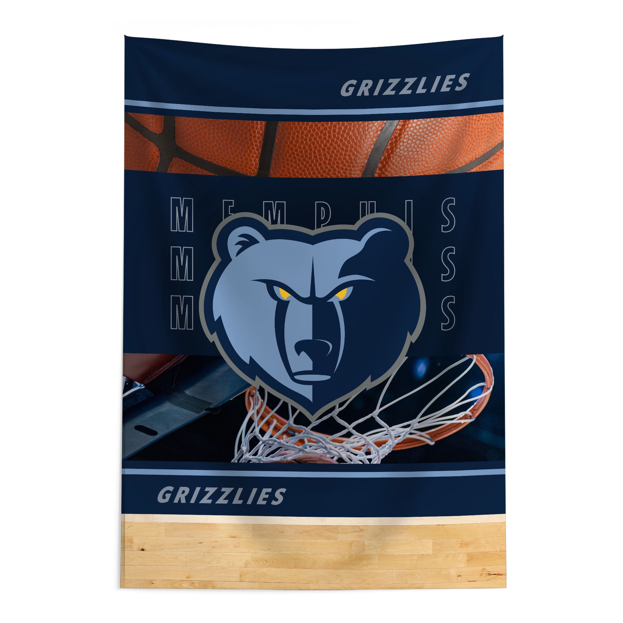 NBA Memphis Grizzlies Detailed Collage Wall Hanging Tapestry 24x36 inches