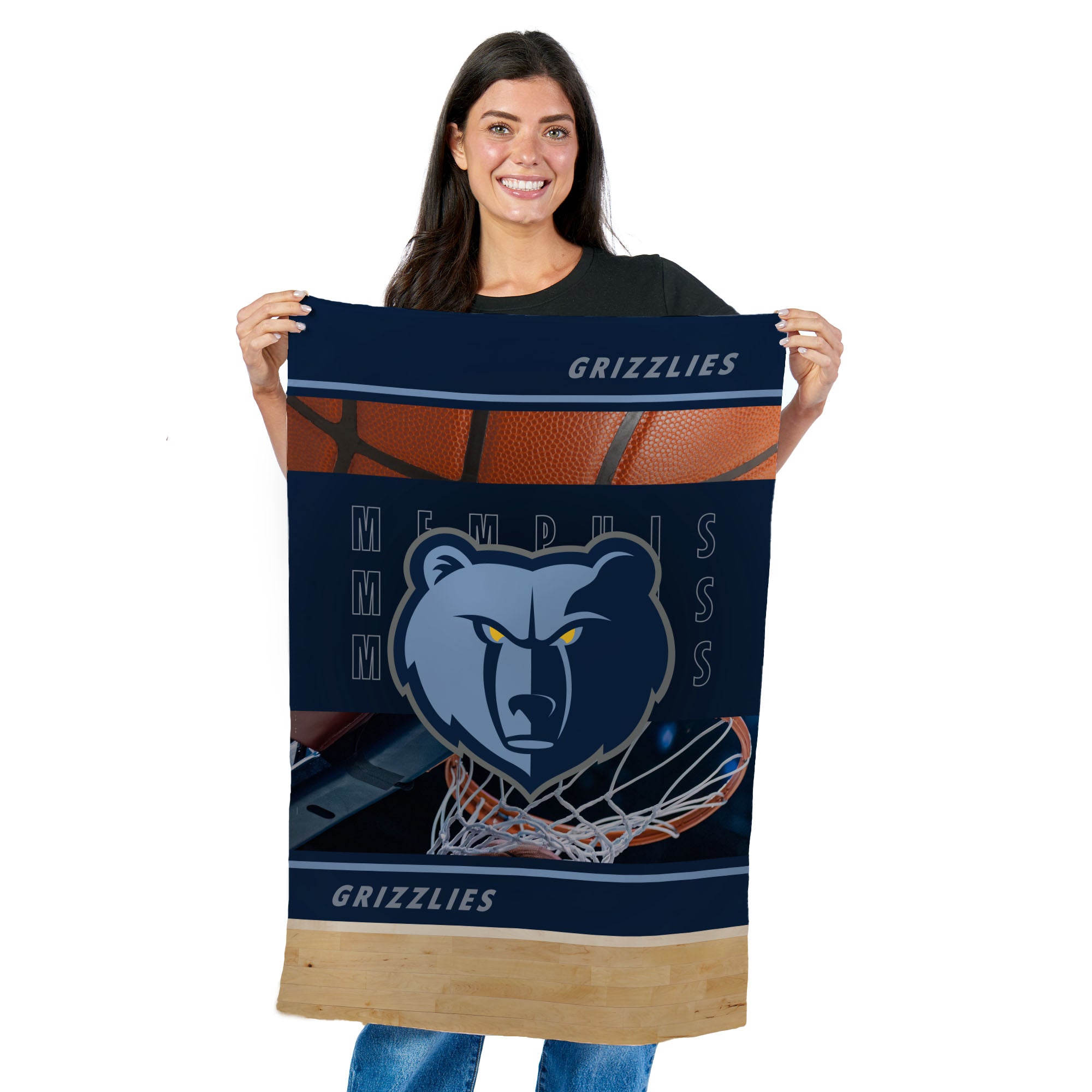 NBA Memphis Grizzlies Detailed Collage Wall Hanging Tapestry 24x36 inches