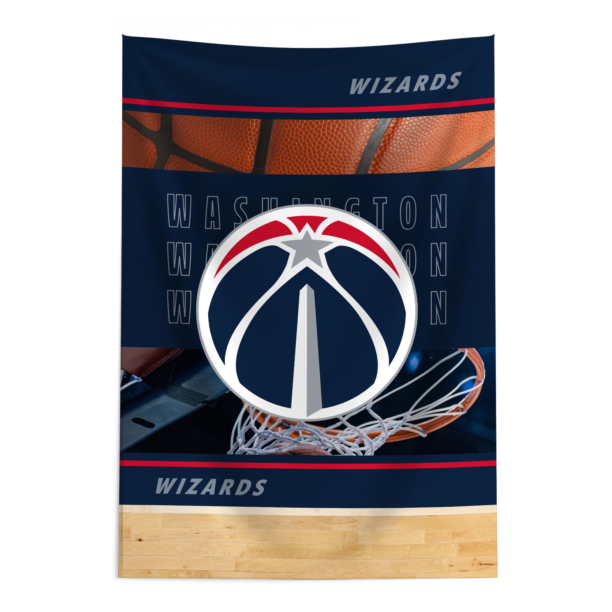 NBA Washington Wizards Detailed Collage Wall Hanging Tapestry 24x36 inches