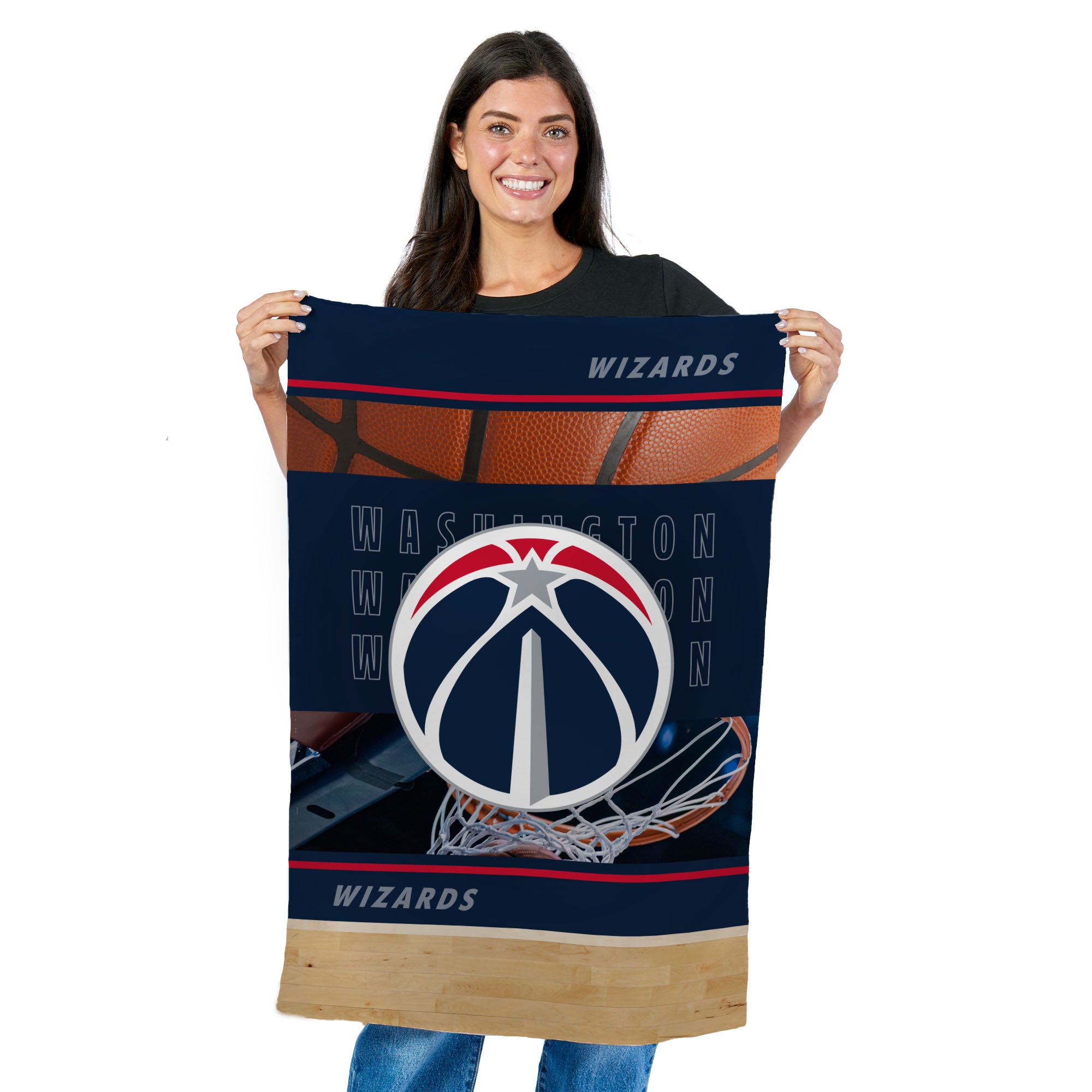 NBA Washington Wizards Detailed Collage Wall Hanging Tapestry 24x36 inches