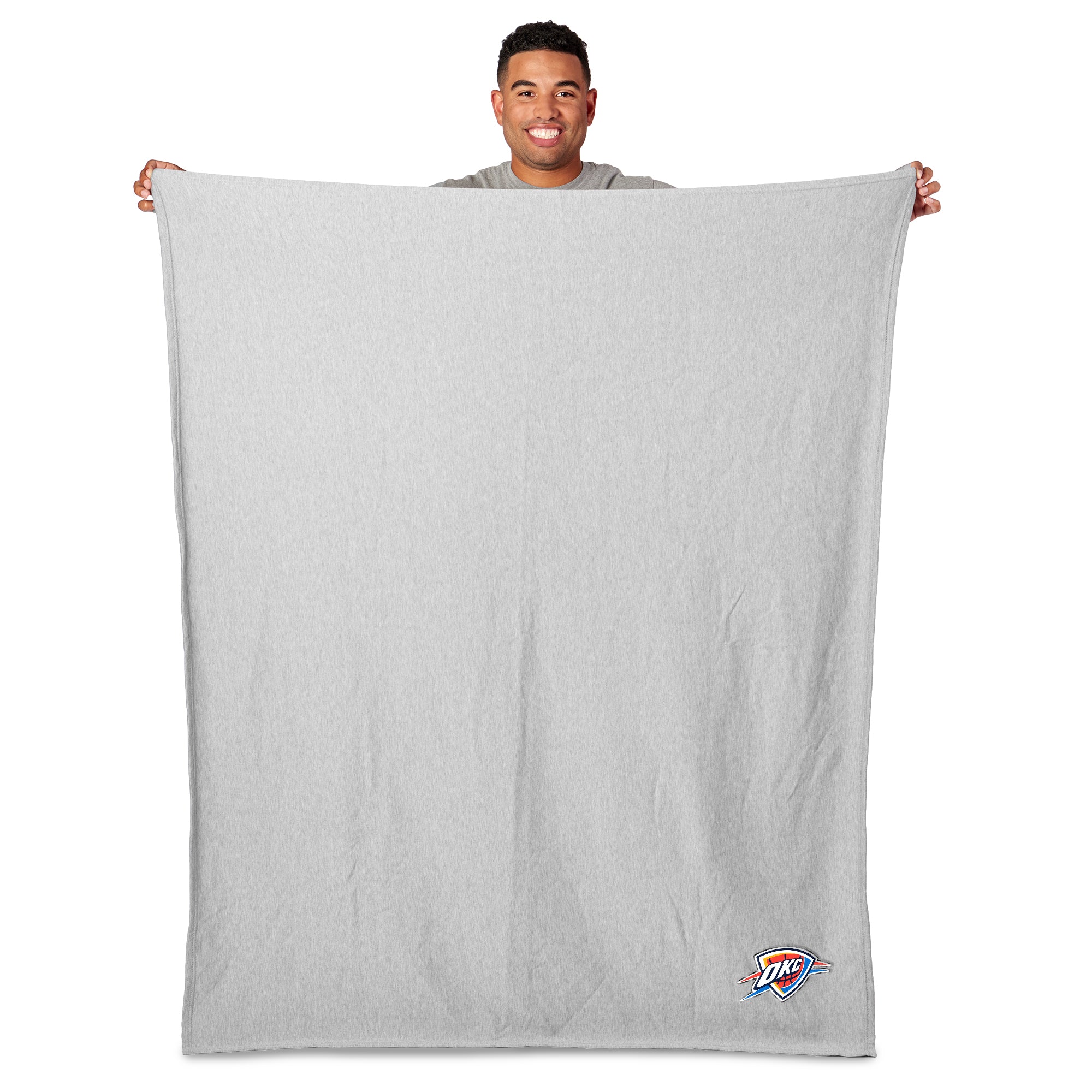 NBA Oklahoma City Thunder Logo Sweatshirt Throw Blanket 50x60 inches