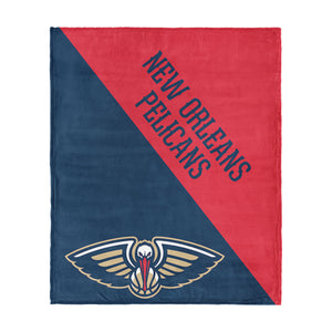 New Orleans Pelicans NBA Halftone Silk Touch Throw Blanket 46x60 inches