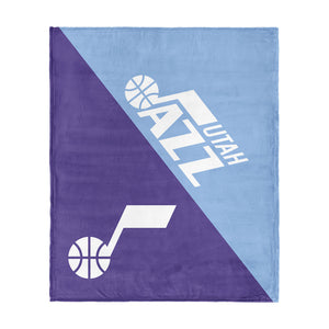 Utah Jazz NBA Halftone Silk Touch Throw Blanket 46x60 inches