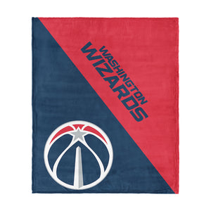 Washington Wizards NBA Halftone Silk Touch Throw Blanket 46x60 inches