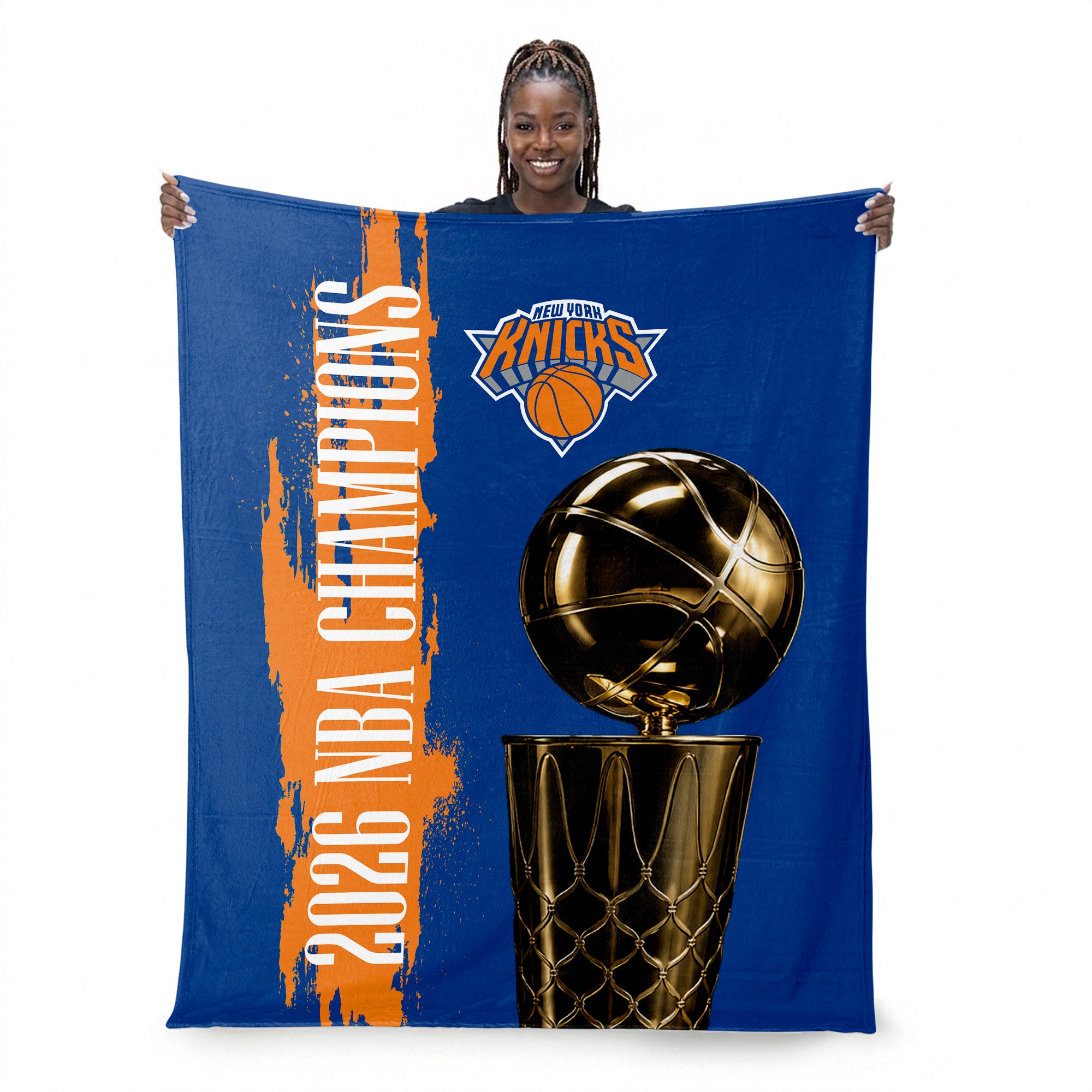 New York Knicks 2026 NBA Champions Exalted Silk Touch Throw Blanket 46x60 inches