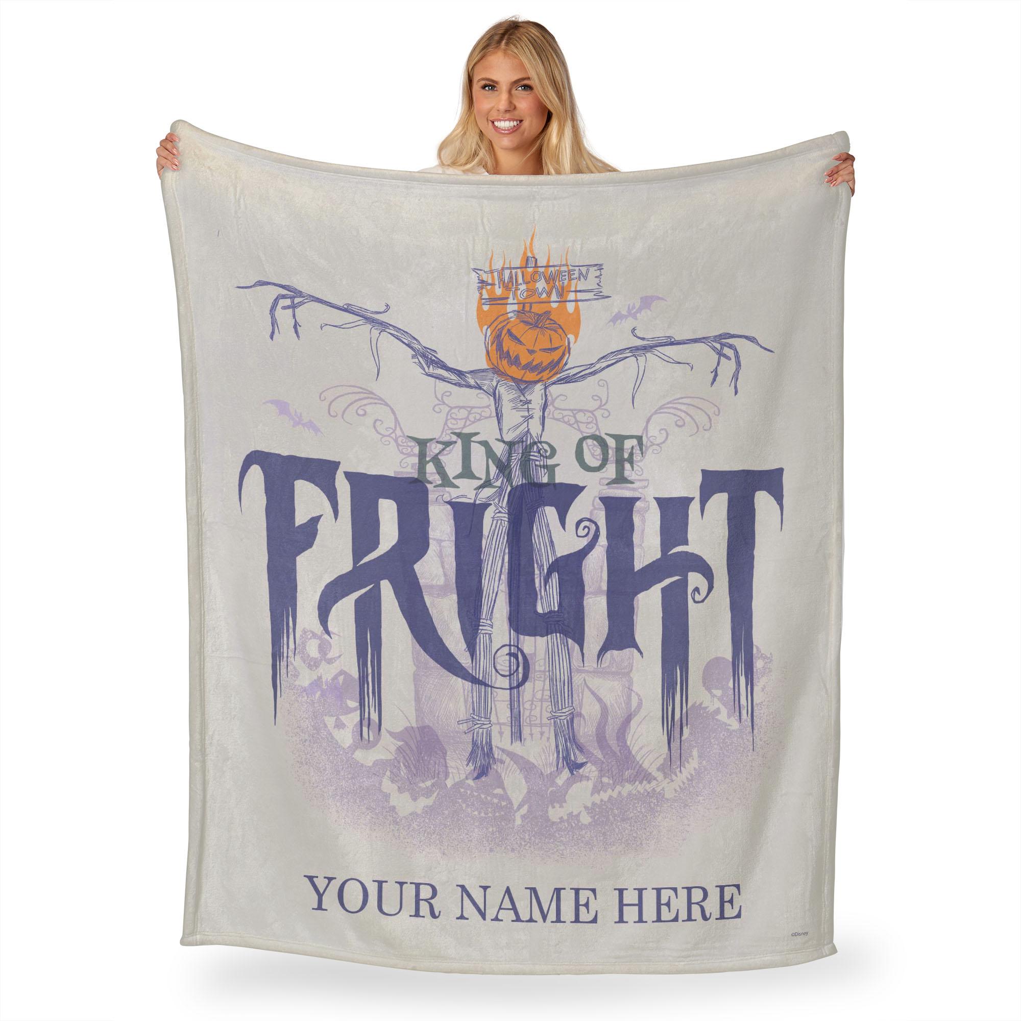 Disney Nightmare Before Christmas King of Fright Personalized Silk Touch Throw Blanket 50x60 Inches