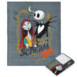 Disney Nightmare Before Christmas Such a Scream Silk Touch Throw Blanket 50x60 Inches