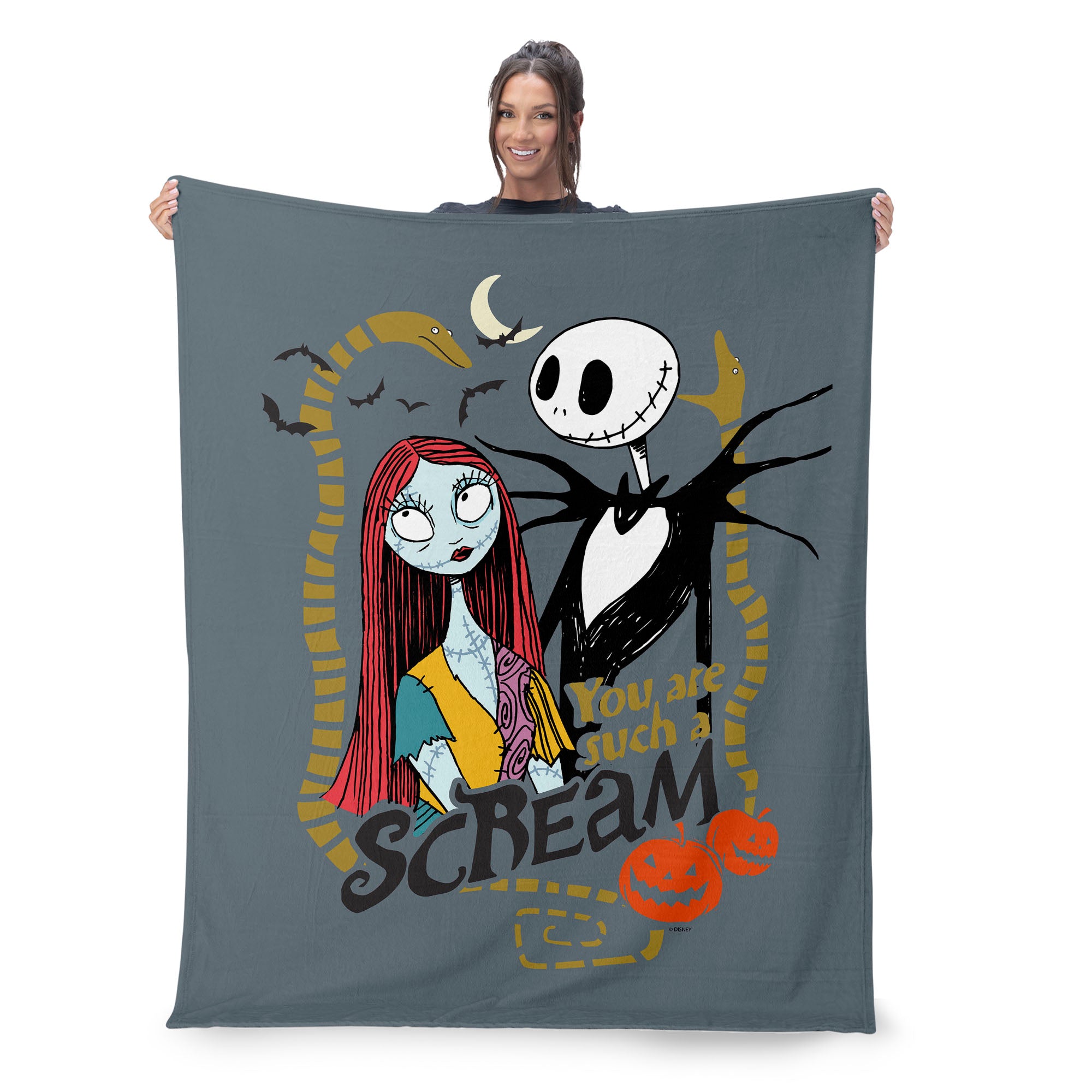 Disney Nightmare Before Christmas Such a Scream Silk Touch Throw Blanket 50x60 Inches