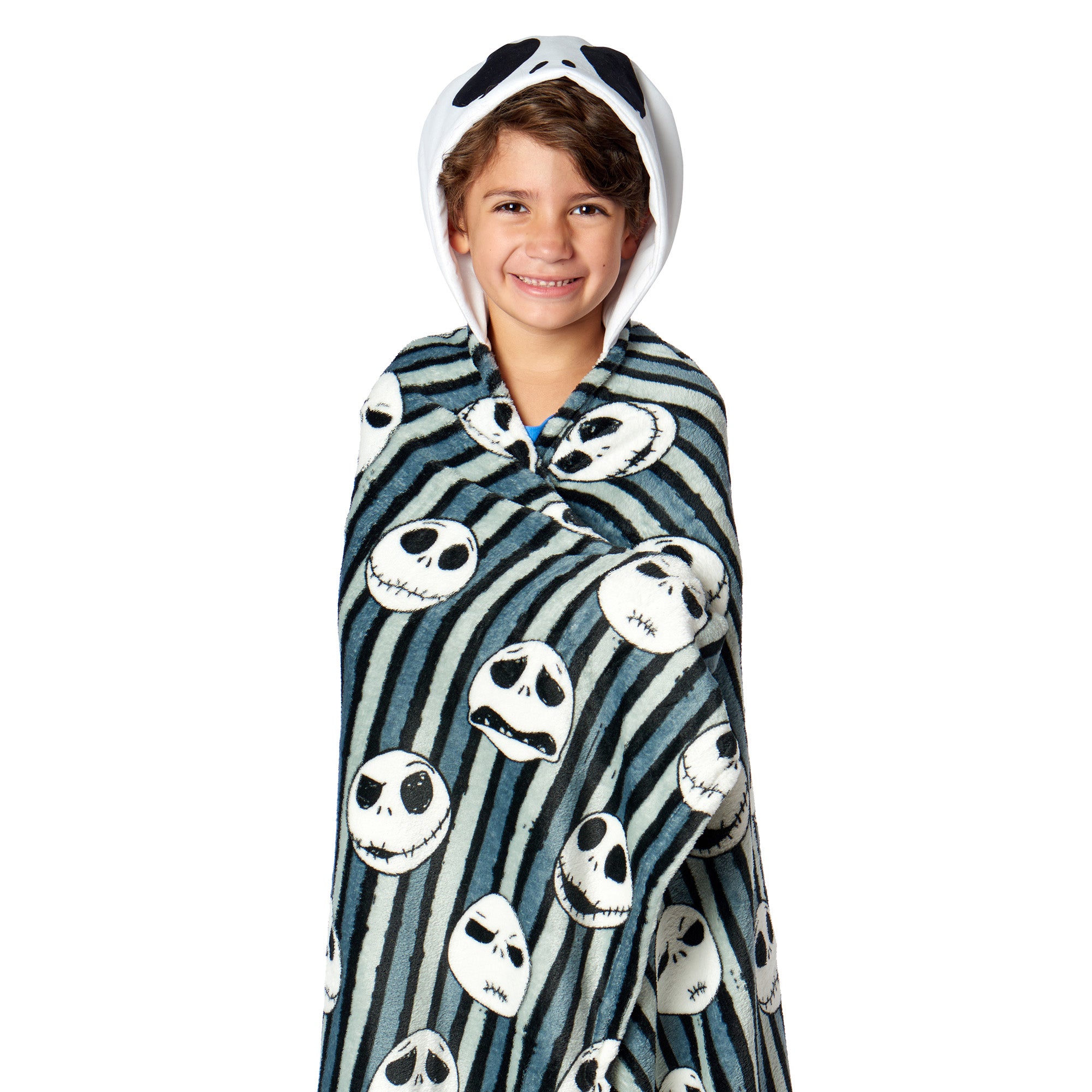 Disney Nightmare Before Christmas Being The King Hooded 3D Sculpted Hood Silk Touch Throw Blanket 40X50 Inches