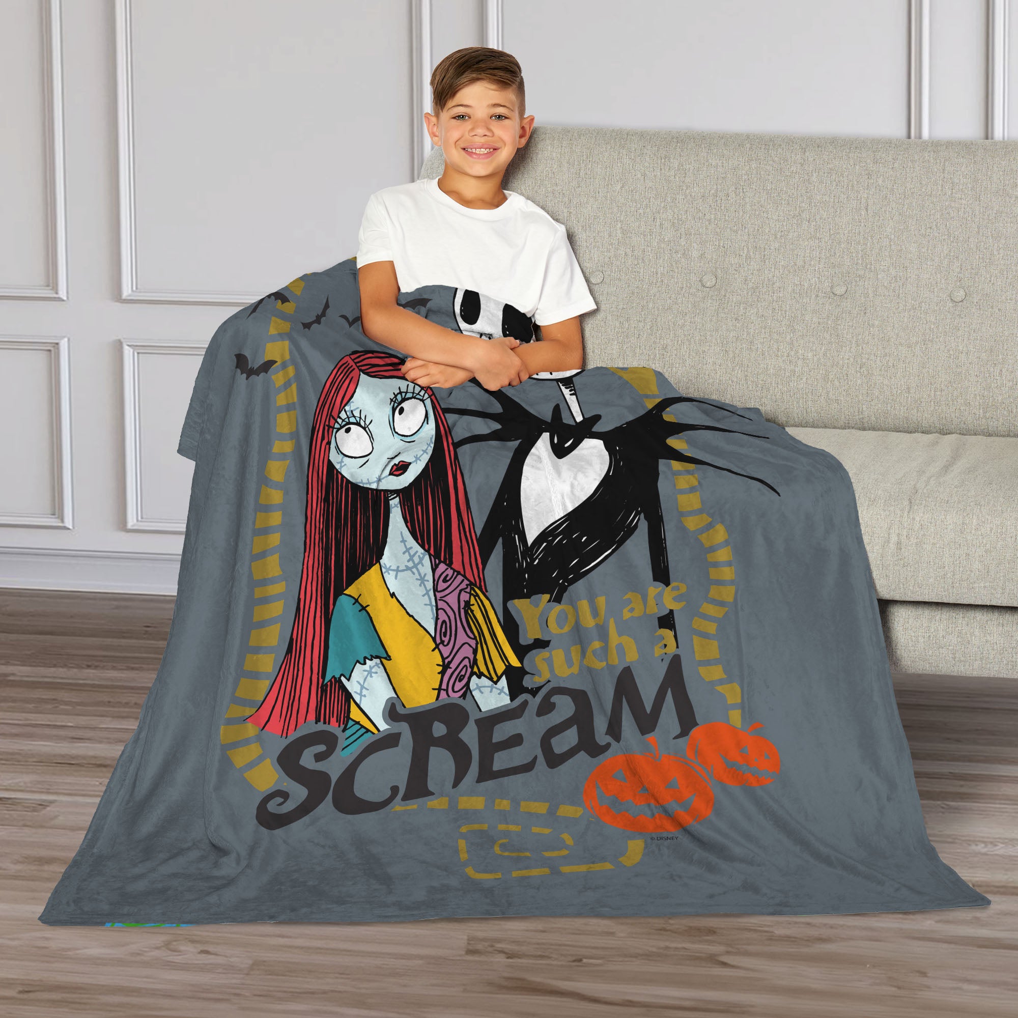 Disney Nightmare Before Christmas Such a Scream Silk Touch Throw Blanket 40x50 Inches