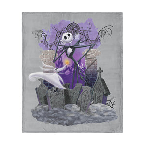 Disney Nightmare Before Christmas Rest in Peace Silk Touch Throw Blanket 46x60 inches