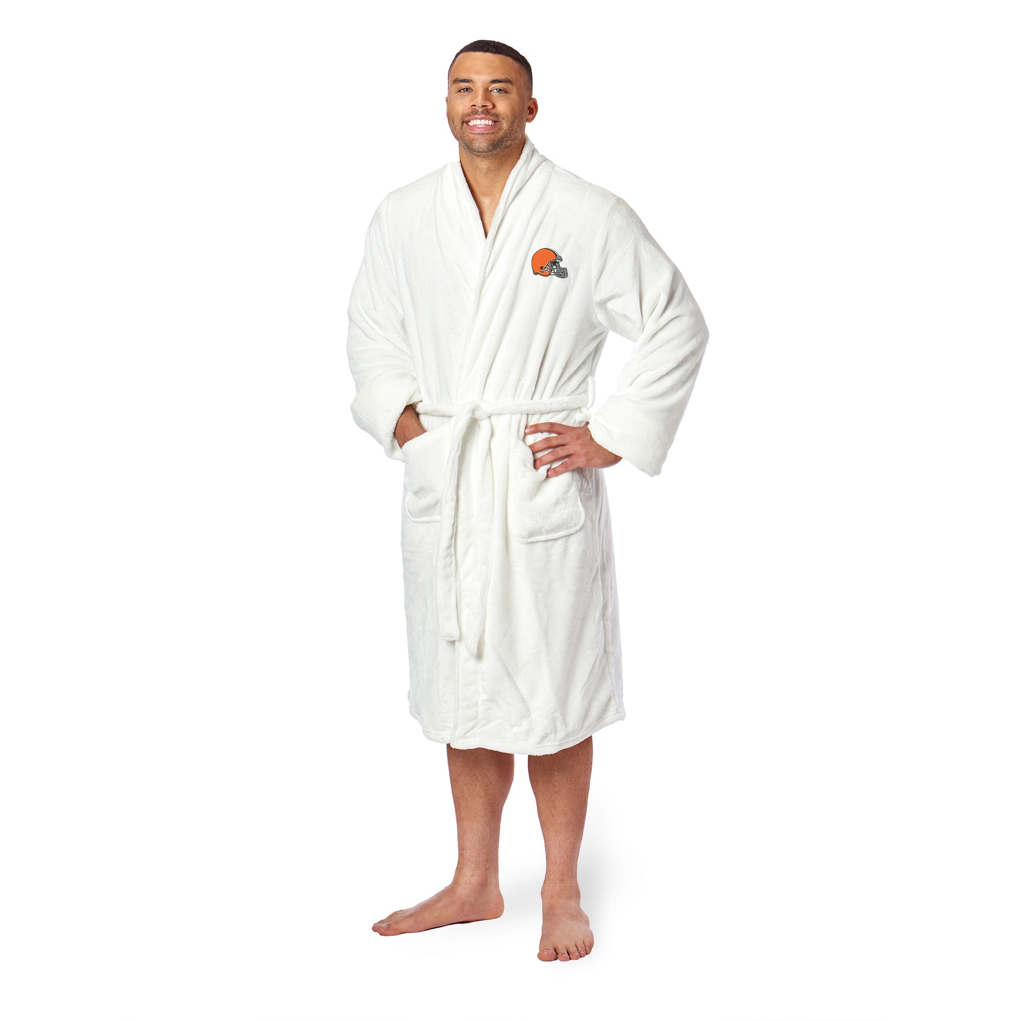 NFL Cleveland Browns L/XL Silk Touch Robe 26 x 47 Inches