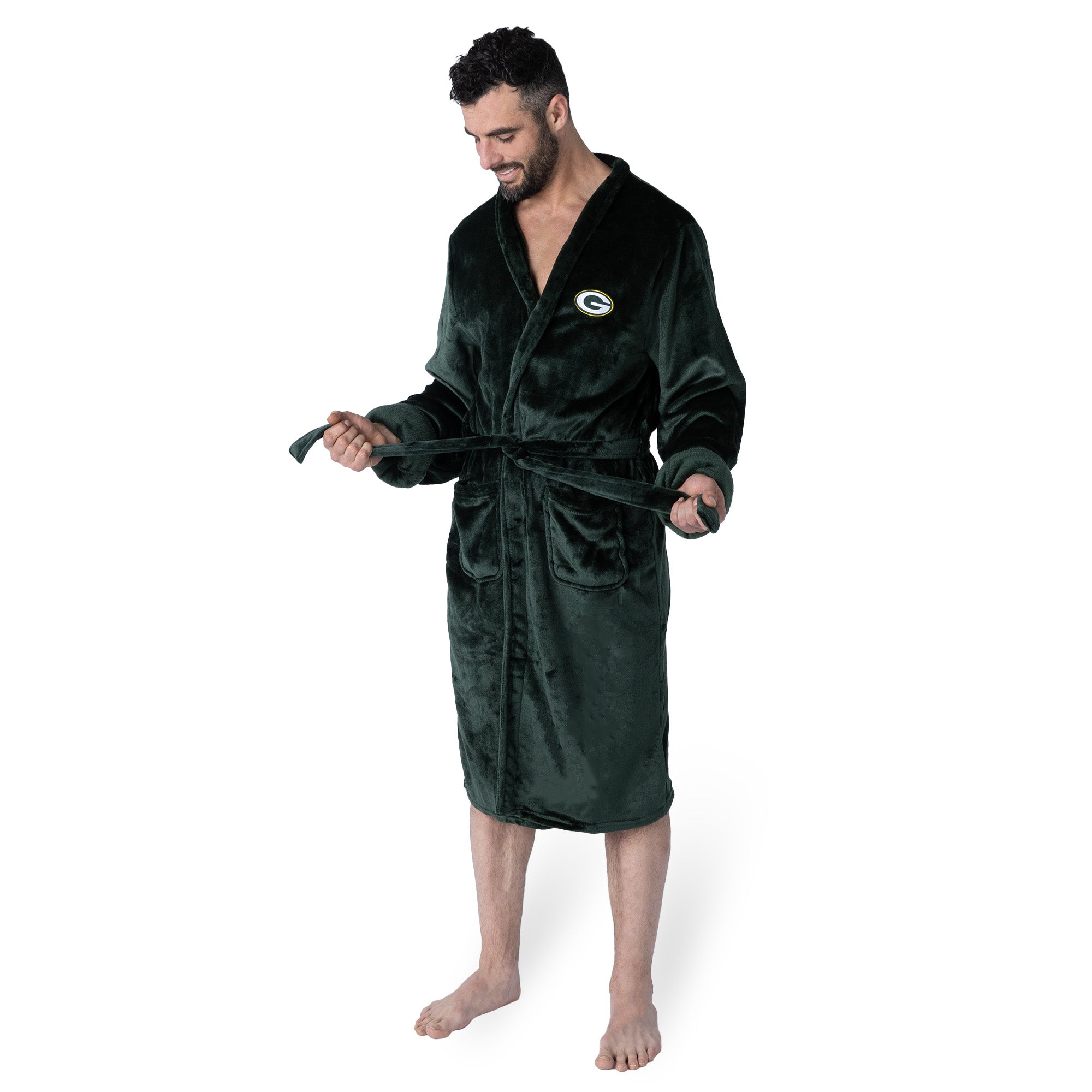 Green Bay Packers NFL L/XL Silk Touch Bathrobe 26x47 Inches