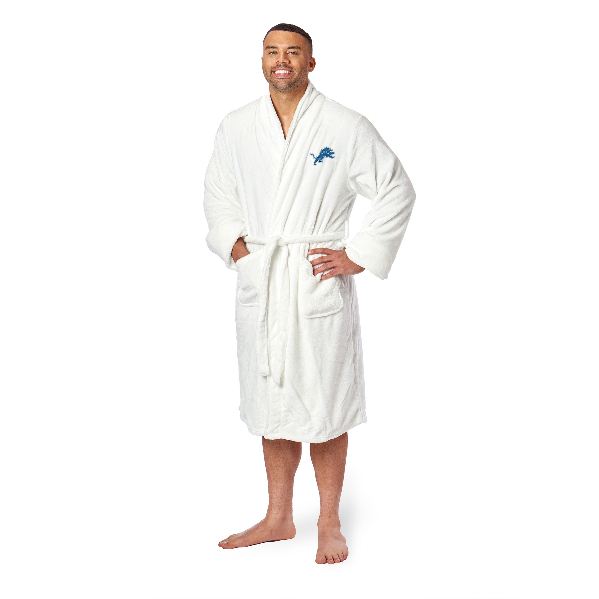 Detroit Lions NFL L/XL Silk Touch Robe 26x47 Inches