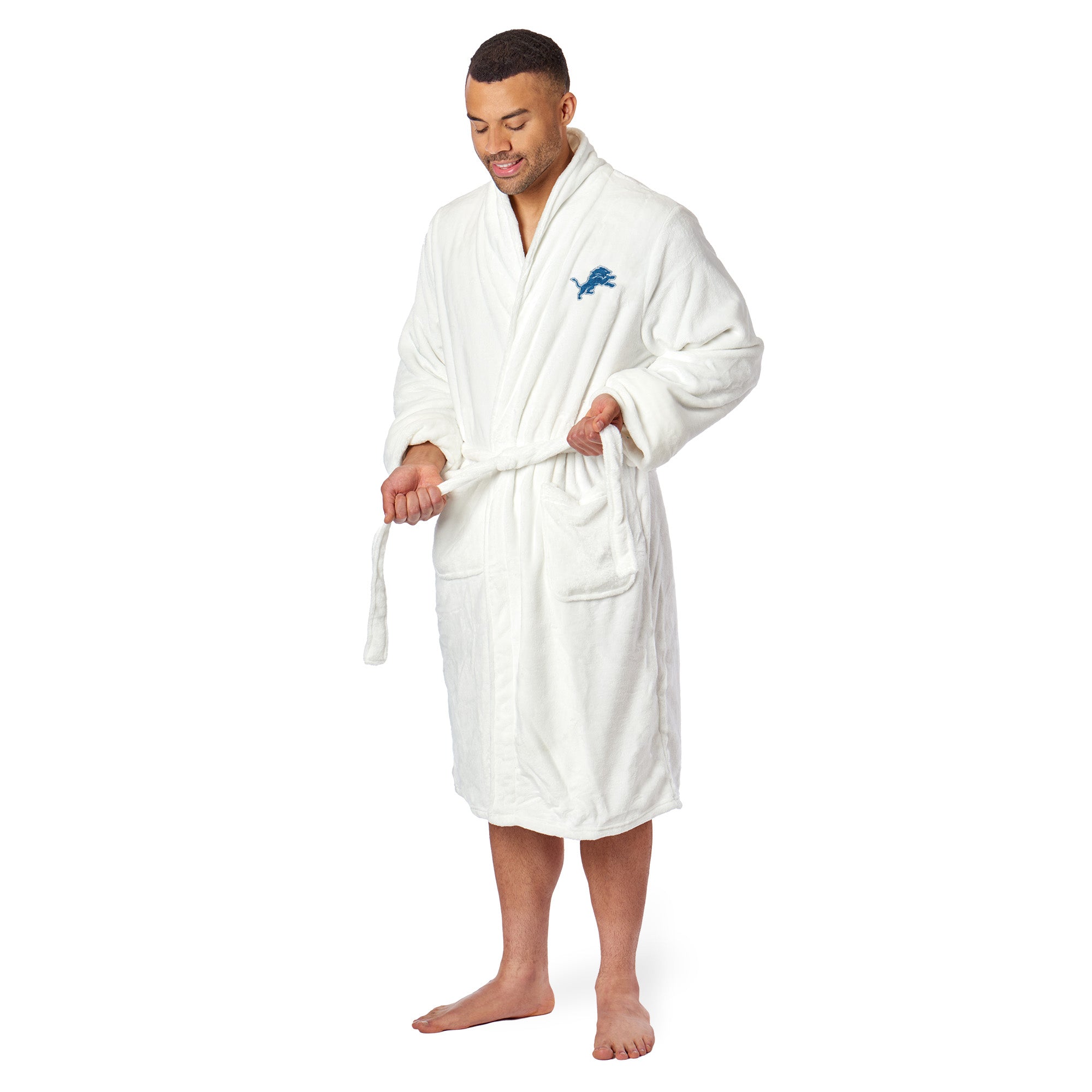 Detroit Lions NFL L/XL Silk Touch Robe 26x47 Inches