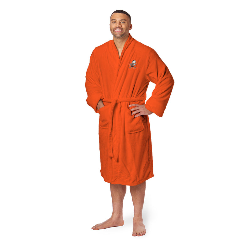 Cleveland Browns NFL Orange L/XL Silk Touch Robe 26×47 Inches
