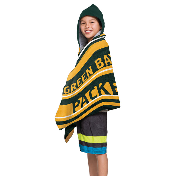 NFL Green Bay Packers Juvy Hooded Towel 21 x 51 Inches