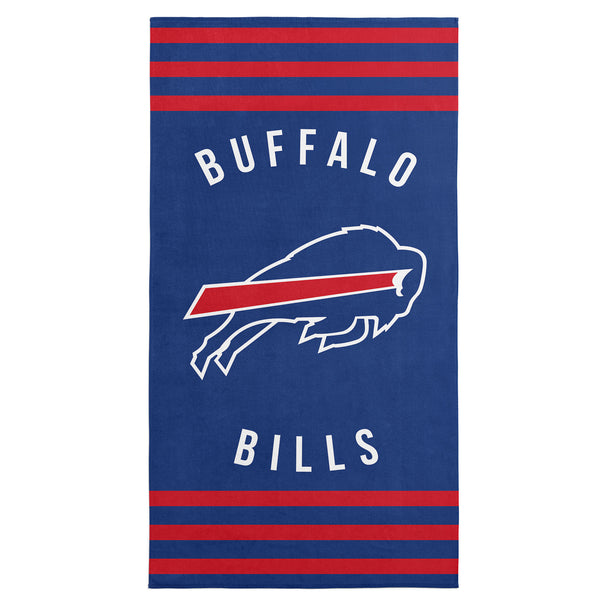 Buffalo Bills NFL Stripes Beach Towel 30 x 60 inches