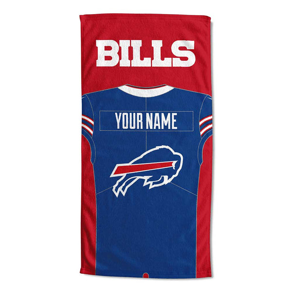 NFL Buffalo Bills Jersey Personalized Beach Towel 30x60 Inches