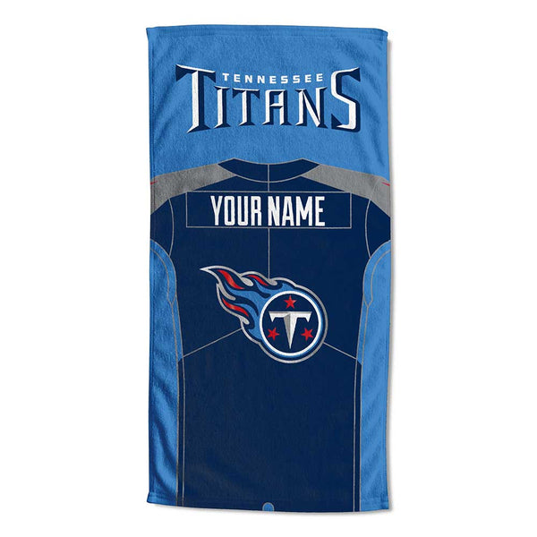 NFL Tennessee Titans Jersey Personalized Beach Towel 30x60 Inches