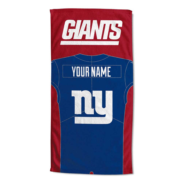 NFL New York Giants Jersey Personalized Beach Towel 30x60 Inches
