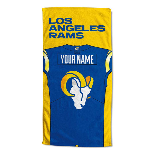 NFL Los Angeles Rams Jersey Personalized Beach Towel 30x60 Inches