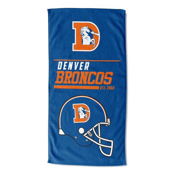 NFL Denver Broncos 40 Yard Dash Legacy Beach Towel 30x60 Inches