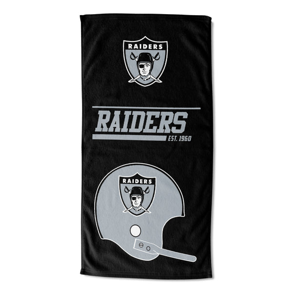NFL Las Vegas Raiders 40 Yard Dash Legacy Beach Towel 30x60 Inches