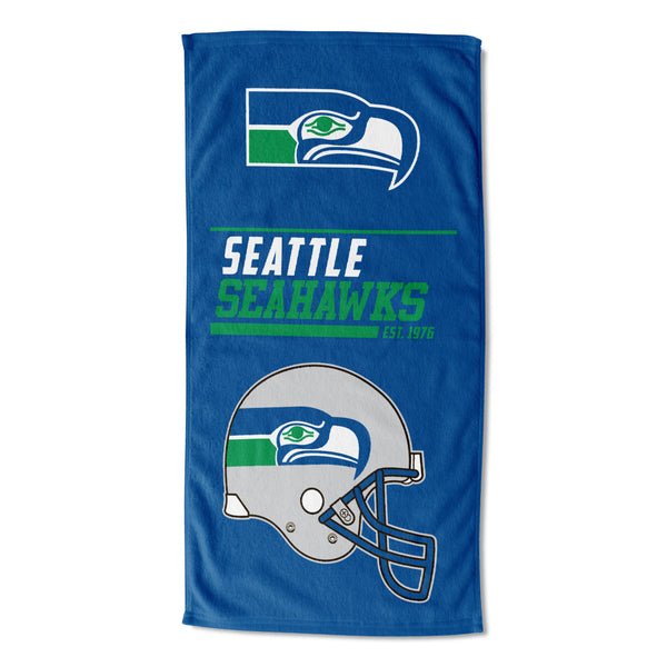 NFL Seattle Seahawks 40 Yard Dash Legacy Beach Towel 30x60 Inches