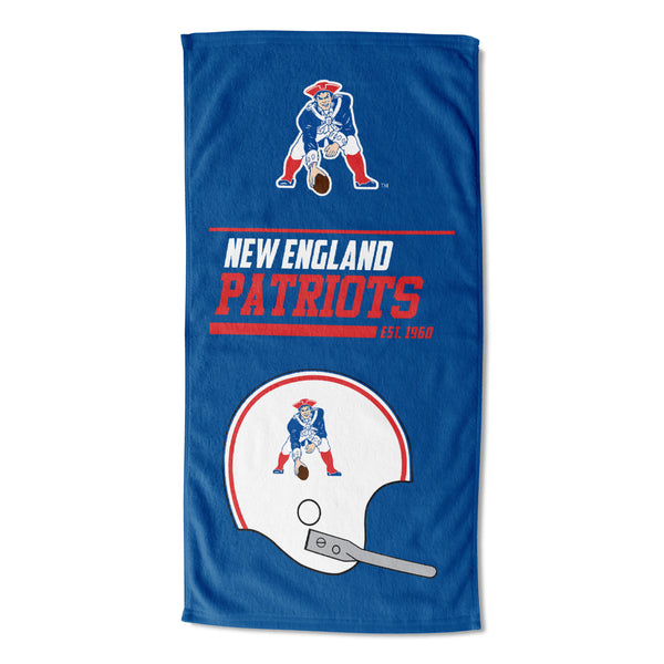 NFL New England Patriots 40 Yard Dash Legacy Beach Towel 30x60 Inches