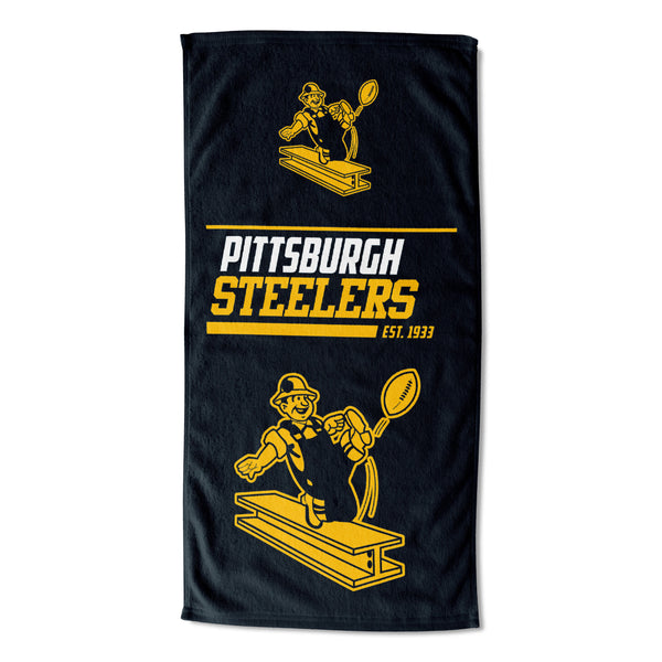 NFL Pittsburgh Steelers 40 Yard Dash Legacy Beach Towel 30x60 Inches